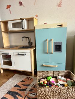 Kids kitchen and fridge