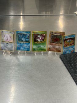Japanese Holo 5-Card Lot: Lucky, Articuno, Meganium, Dark Dugtrio, tentacruel