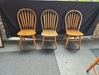 3 wooded chairs $5 each