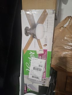 2 brand new, in Box house fans with light fixtures