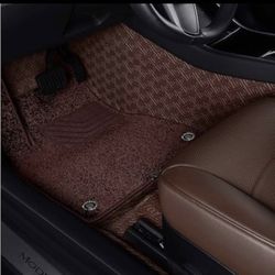 Brown Floor Mats And Liner for 2017-2023 Tesla Model 3 Fully Embedded New