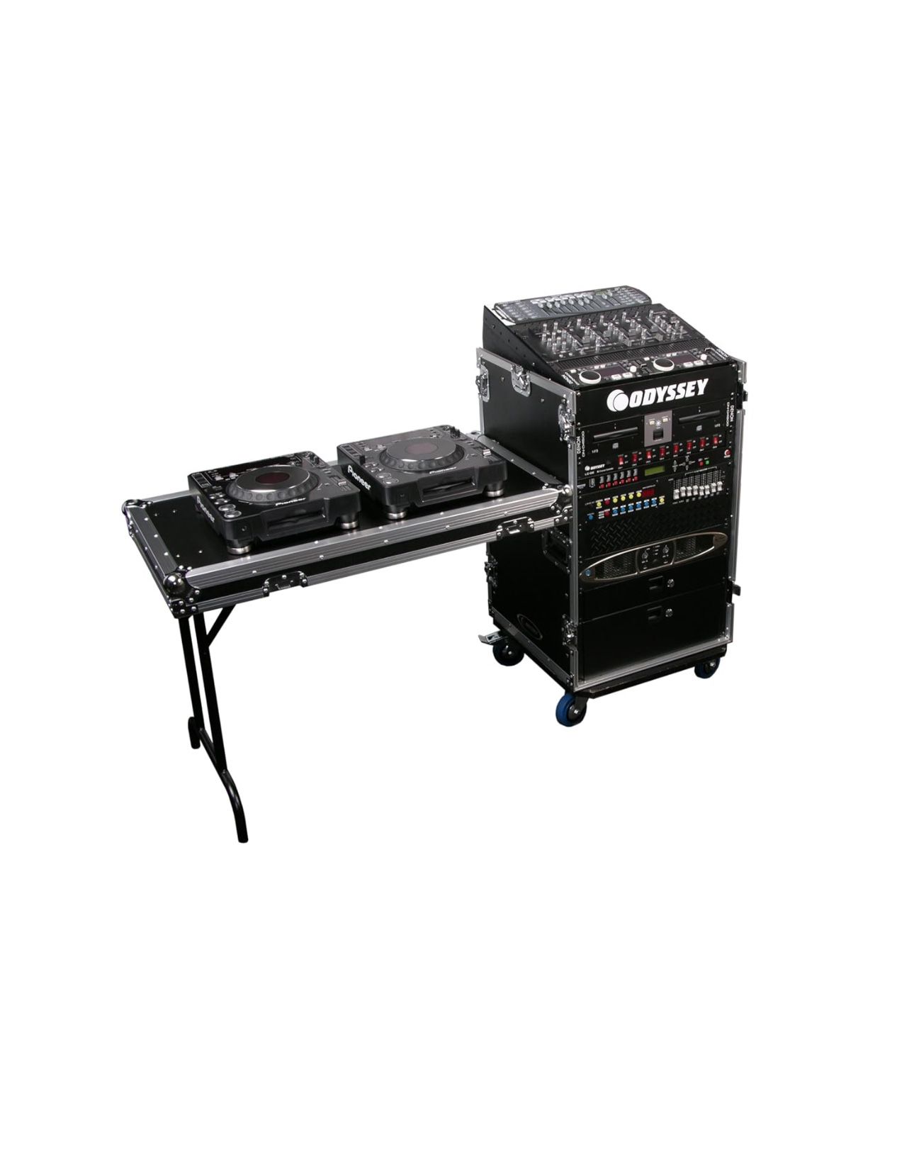 Odyssey Flight Zone Ata Combo Rack With Wheels