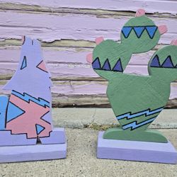 Southwestern Coyote & Cactus Decor