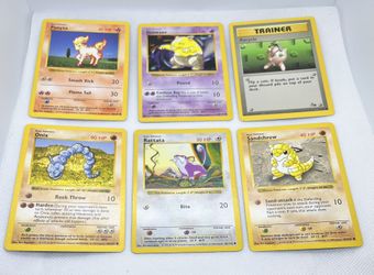 6 Pokemon Shadowless Base Set #1