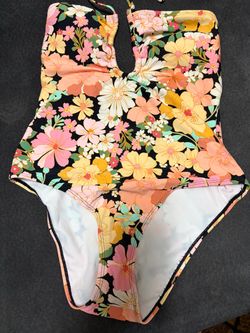 Women's floral print one-piece swimsuit