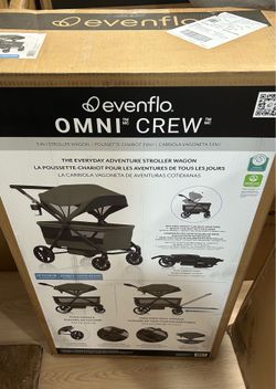 Evenflo Omni Crew 3-In-1 Stroller Wagon, Oyster Gray