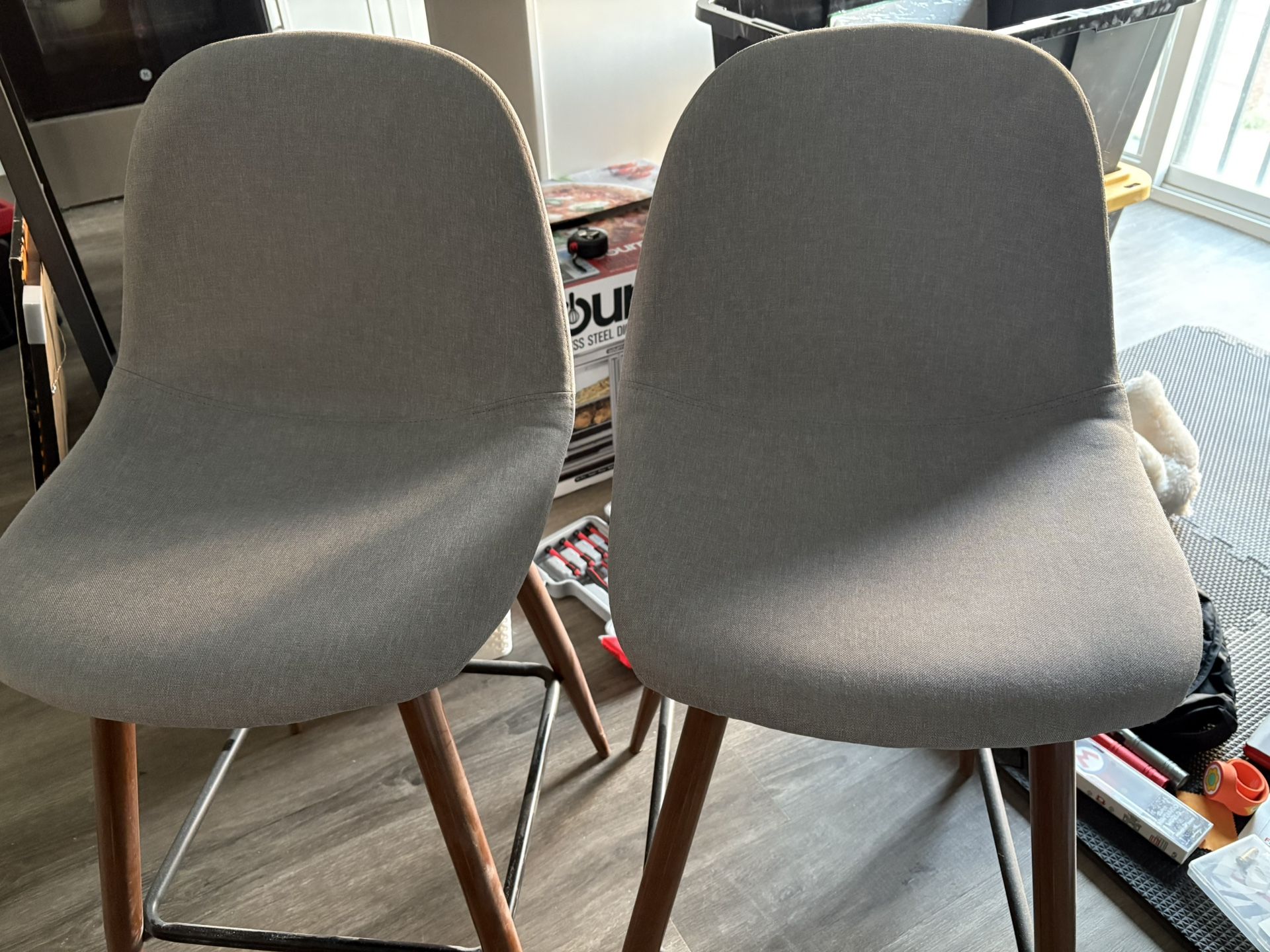 2 Fabric Counter Stools
