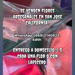Flores Artesanales $ 5 Cada Una