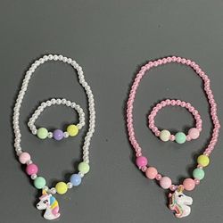 Yong lady necklace and bracelet bundle 2 sets