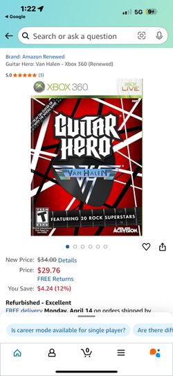 Guitar Hero Van Halen Xbox 360