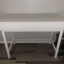 White Desk With Drawer And Chair