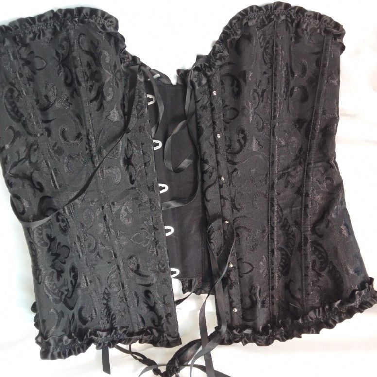 BLACK CORSET, SIZE MEDIUM