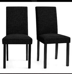 2 new Black Chairs $55 For Both
