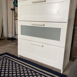 Ikea Dresser three drawers, white dresser