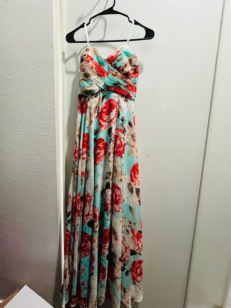 Sequin Hearts Strapless Prom Dress