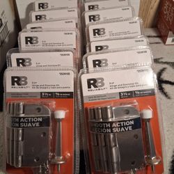 DOOR HINGE SATIN NICKEL 3/4 INCH + DOOR STOP