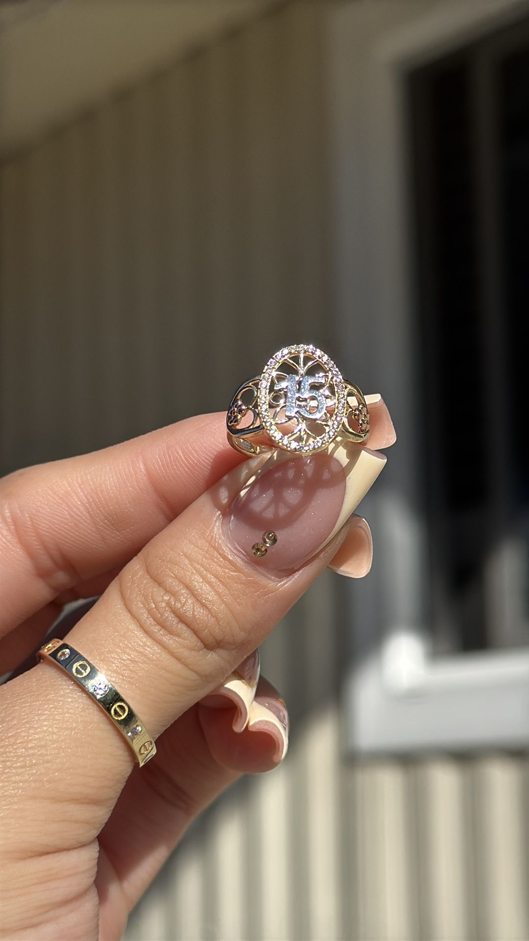 14k Gold 15 Años Ring