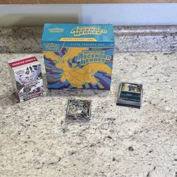 Ascended Heroes ETB, White Flare Booster Box, Thundurus Promo, 50 Holos 