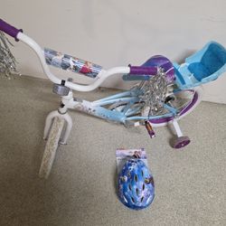 Frozen Girls Bike With Helmet