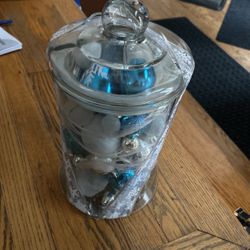 Jar Full Of Different Ornaments 