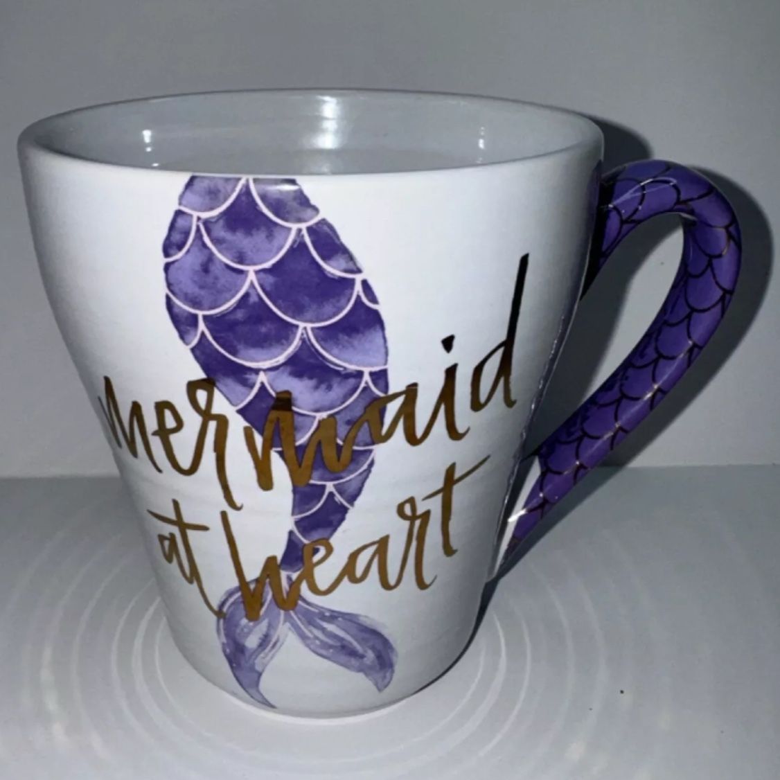 Lezlee Elliott Mermaid Cup Purple, Gold & White 2017 Mermaid At Heart