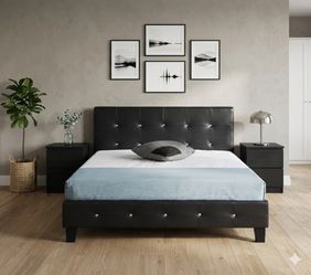New bed Queen size with nightstand!! Cama con mesitas de noche