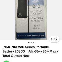Insignia V30series Portable Battery 2&1 Charger $10