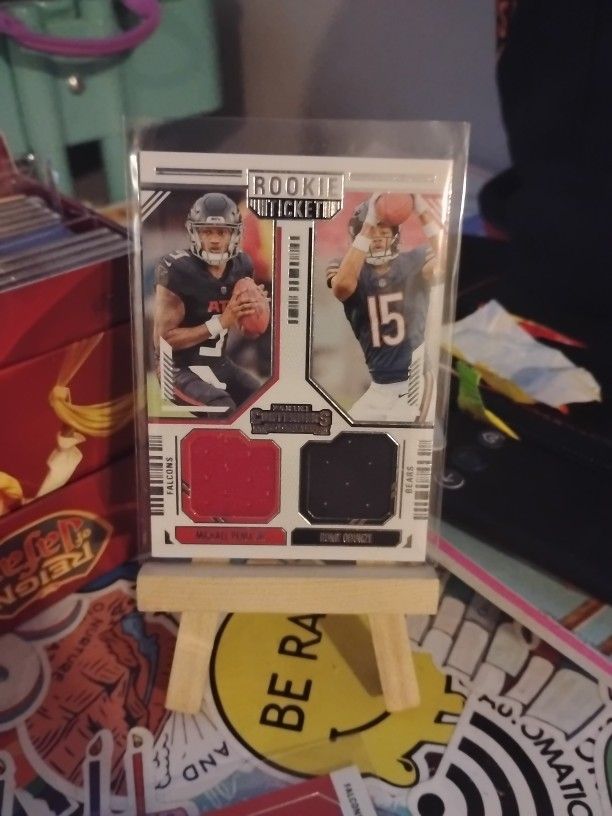 Michael Penix Jr Rome Odunze 2024 Panini Contenders Rookie Ticket Dual Patch RC 