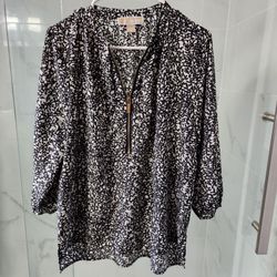 Michael Kors Leaf Pattern Blouse