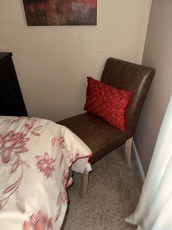 Faux Leather Accent Chair