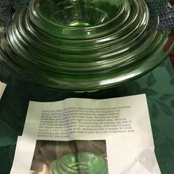 Depression glass Bowl Set