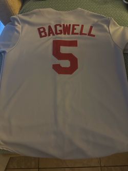 Houston Astros Majestic Jeff Bagwell Road 2005 World Series Autographed Jersey Size Large