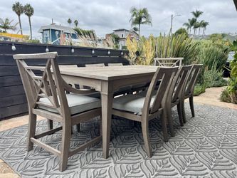 Restoration Hardware Teak Dining Table and Chairs