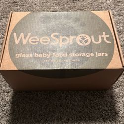 Wee Sprout Glass Baby Food Jars 