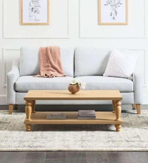 Abbott Wood Coffee Table, Light Oak