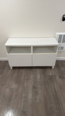 White IKEA tv stand