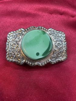 Vintage Bell Trading Co. Variscite Stone Belt Buckle – Southwestern Western Style