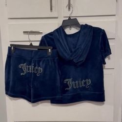 Juicy Couture Set: (Sleeveless Jacket & Shorts)- Size Medium available: NEW