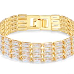 Women’s Tennis Bracelet – Sleek CZ Line Bracelet, Fits 6.0"–7.2" Wrist 