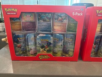 Pokémon ASCENDED HEROES 5 TINS COSTCO