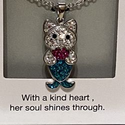Mercat Necklace On A Silver Tone Chain For Children 15 And Under