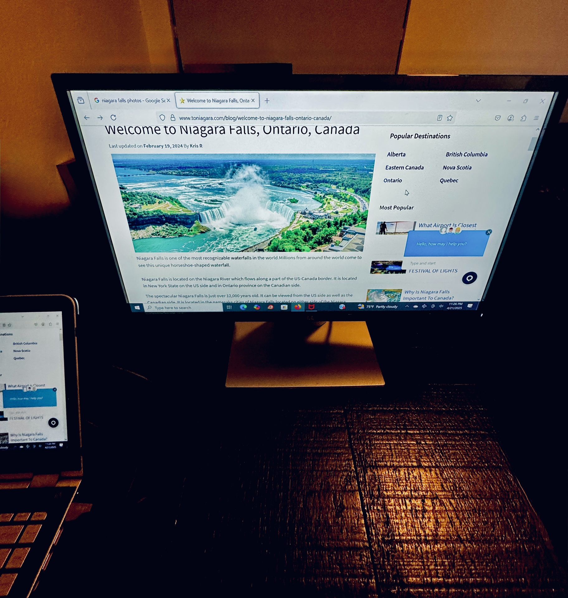 Two. 2 x 24” Monitors – Dell & ViewSonic –