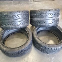 4 Bridgestone Potenza tires. rears are 295 30 zr18 fronts are 225 40 zr18. All of them have 90% tread 
