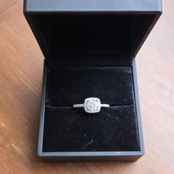 Promise Engagement Ring Moissanite Diamond