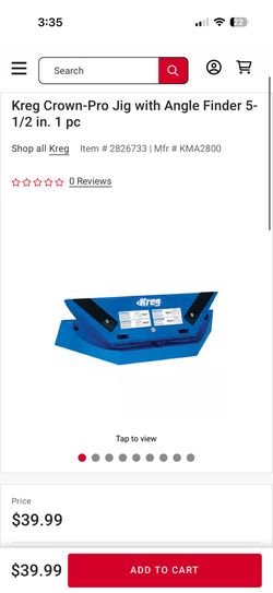 Kreg Crown-Pro Jig with Angle Finder 5-1/2 in. 1 pc