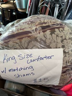 King-size comforter with matching shams
