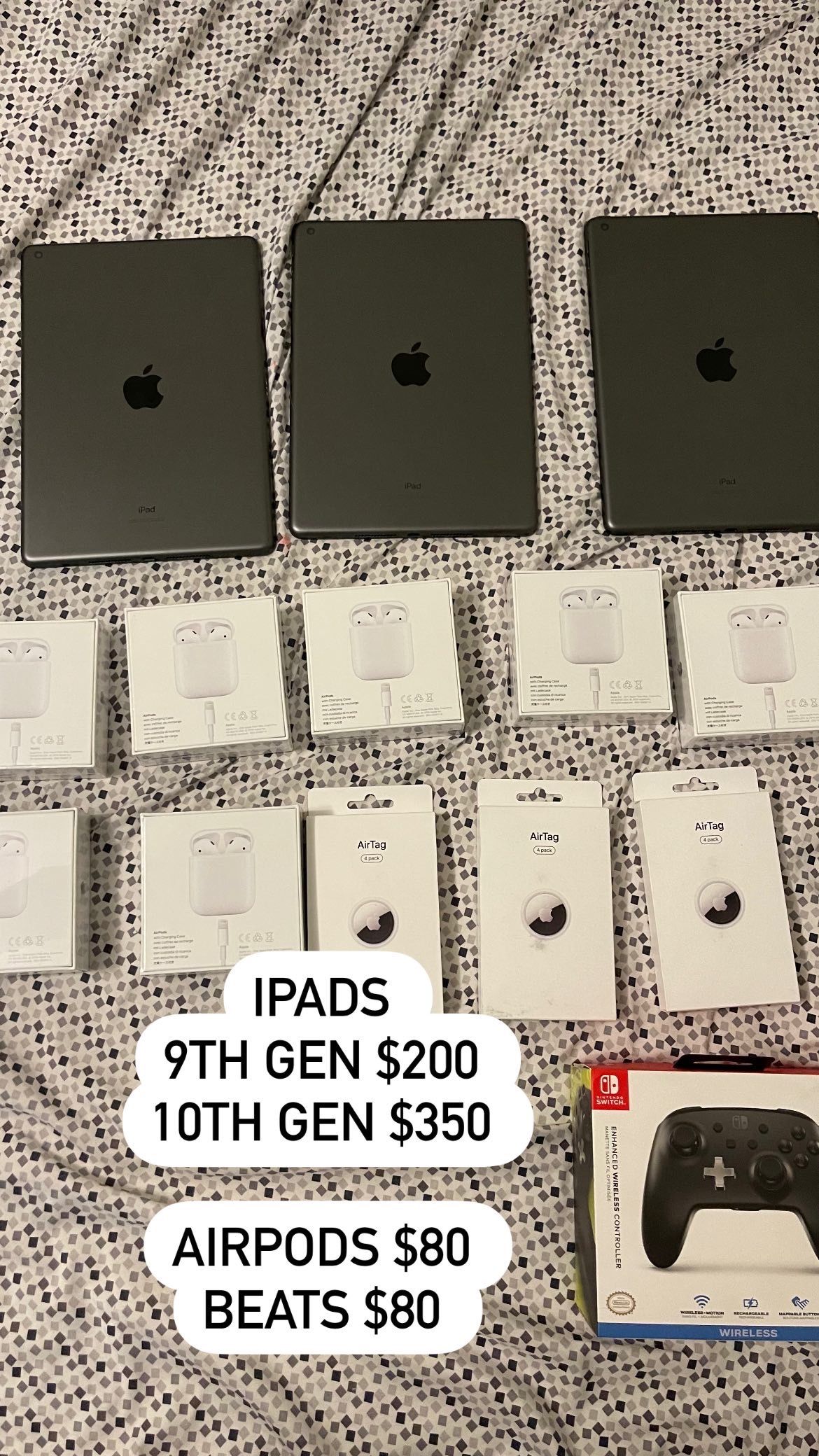 iPads 9&10th Gen , AirPods , Dre Beats Earbuds 