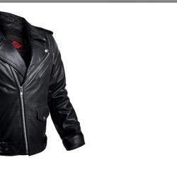 


Alpha Black Leather Motor Ycle Jacket. Size XL