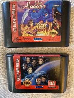 Sega Genesis Games Aladdin & Star Trek The Next Generation