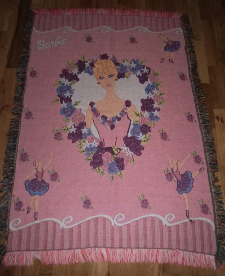 Vtg 90s Rare Barbie Throw Blanket for Sale in Whitehall, PA - OfferUp